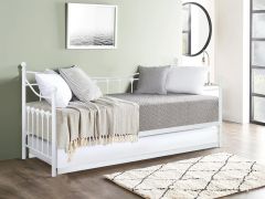 Hartz Single Metal Trundle Bed Frame - White