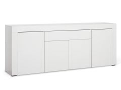 GUIER High Gloss Sideboard Buffet Table - WHITE