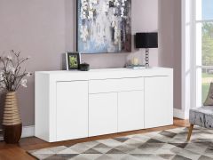 Guier High Gloss Sideboard Buffet Table - White