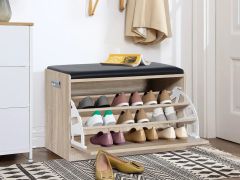 Gloria Shoe Rack Wooden Storage Cabinet 3 Layer - Oak