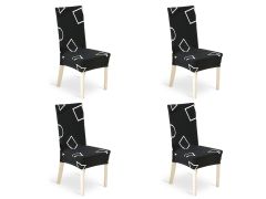 4PCS Dining Chair Cover - SQUARES