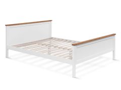 KAMET Queen Wooden Bed Frame - WHITE