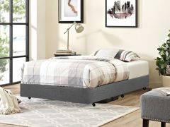 VINSON Fabric Single Bed Base - GREY