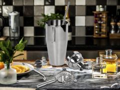 Stainless Steel Barware Martini Cocktail Shaker Mixer Kit Set