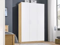 MAKALU Wardrobe 3 Door Storage Shelves - WHITE