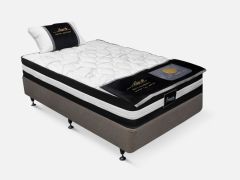 VINSON Fabric Single Bed with Ultra Comfort Mattress - SLATE