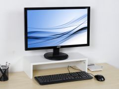 Computer Monitor Stand Laptop Stand Riser - White