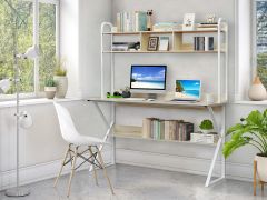 Ramsey 140cm Computer Desk with Bookshelf - Maple