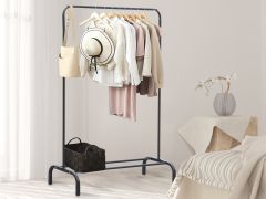 Metal Clothes Rack Stand Coat Hanger 104 x 152cm - Black