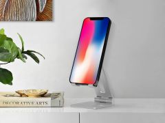 Foldable Tablet and Phone Holder - Silver