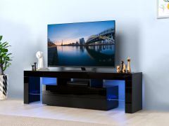 Dothan 1.6m LED Entertainment Unit - Black