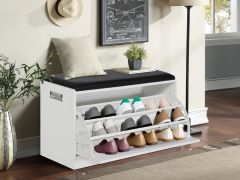 Gloria Shoe Rack Wooden Storage Cabinet 3 Layer - White