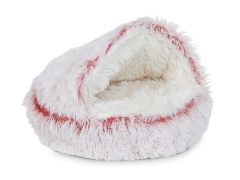 Soft Plush Cat Cave Bed - PINK