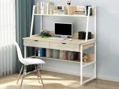 Siya 120cm Computer Desk with Drawers - Oak