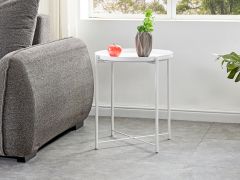 Ellison Round Side Table Coffee Table - White