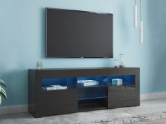 Atka 1.45m LED Entertainment Unit - Black