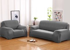 Single Seater Sofa Couch Cover 90-140cm - Grey