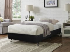 VINSON Fabric Single Bed Base - BLACK
