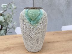 Elara Ceramic Vase with Glazed Green - Small