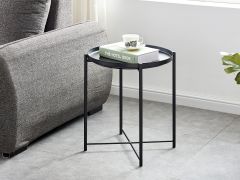 Ellison Round Side Table Coffee Table - Black