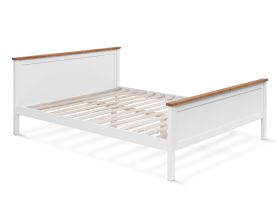 Kamet Queen Wooden Bed Frame - White