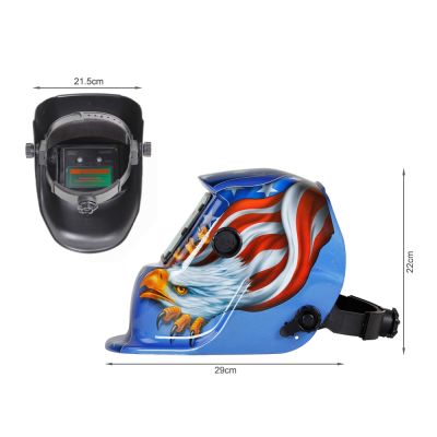 Solar Auto Darkening Welding Helmet - BLUE