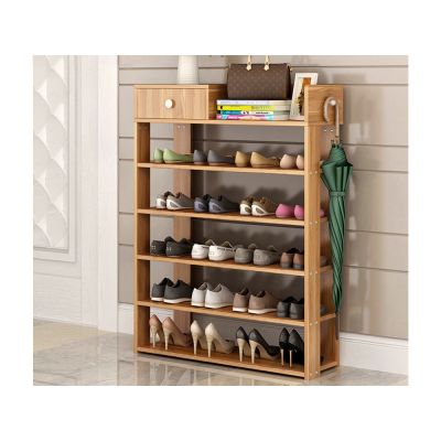 PUKAKI 6 Tiers Shoe Rack Organiser Shelf - MAPLE