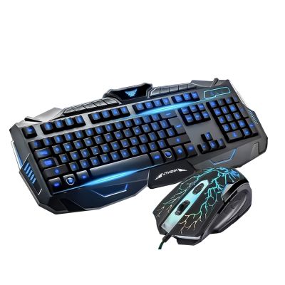 3 Colour LED Backlit  Gaming Keyboard Mouse Set