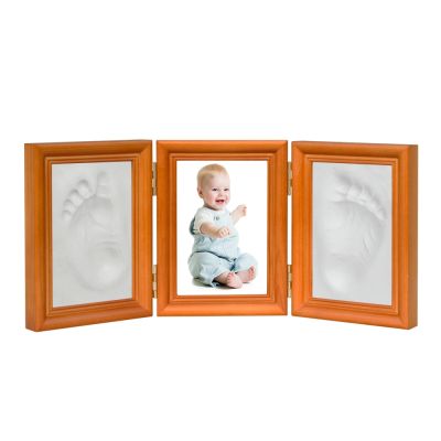 Baby Handprint and Footprint Clay Photo Frame Kit - CARAMEL