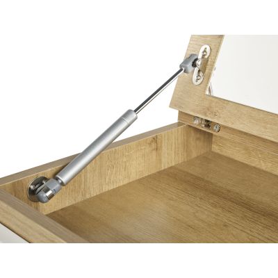 Harris 6 Drawer Tallboy with Mirror - Oak + White
