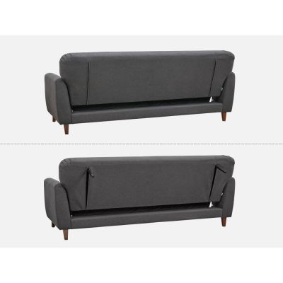 MUNICH 3-Seater Sofa Bed DARK GREY