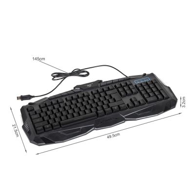 3 Colour LED Backlit  Gaming Keyboard Mouse Set
