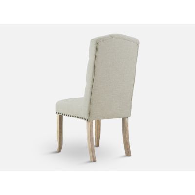 LAYLA 2PCS Upholstered Dining Chair - BEIGE