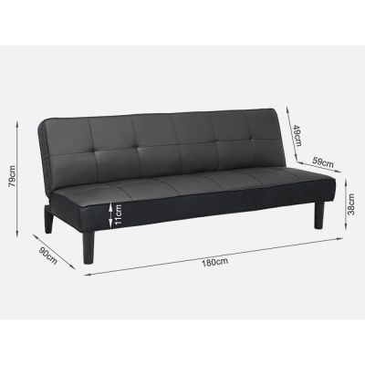 ATLANTA 3-Seater PU Sofabed