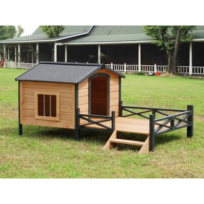 BINGO Wooden Dog House with Patio