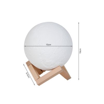 3D Moon Desk Lamp Night Light with Stand