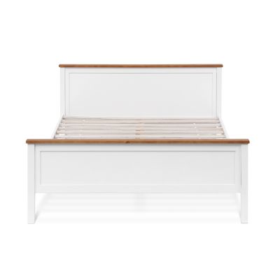 KAMET Double Wooden Bed Frame - WHITE