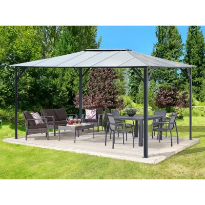 TOUGHOUT Patio Gazebo Aluminium Hardtop Gazebo 4x3M