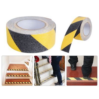 5cm x 10m Safety Warning Anti Slip Tape - BLACK & YELLOW