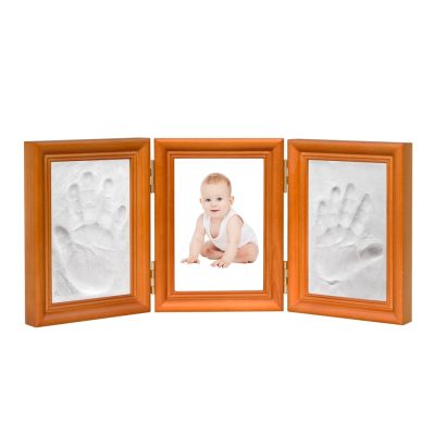 Baby Handprint and Footprint Clay Photo Frame Kit - CARAMEL