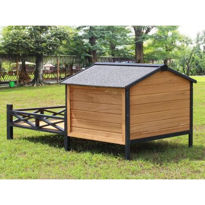 BINGO Wooden Dog House with Patio