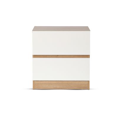 HARRIS Bedroom Storage Package with Low Boy 8 Drawer - OAK + WHITE