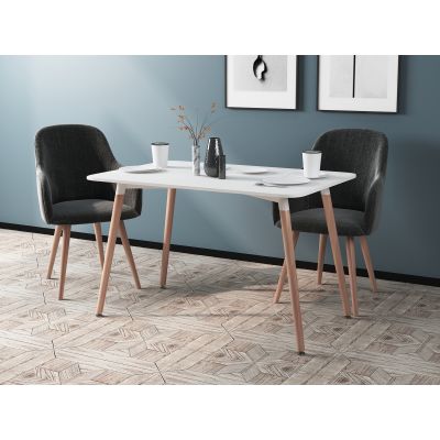 SANA Dining Table Rectangle 120x80cm - WHITE