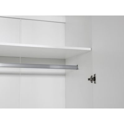 BRAM 3 Door Wardrobe Cabinet - WHITE