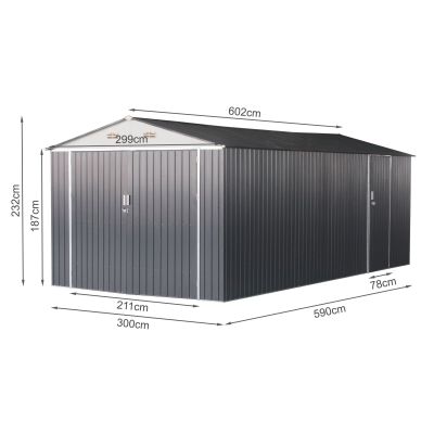 Toughout Car Garage Workshop 6m x 3m x 2.32m