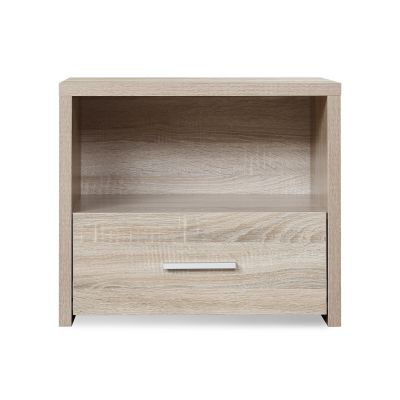 HASSAN Bedside Table with 1 Drawer - OAK