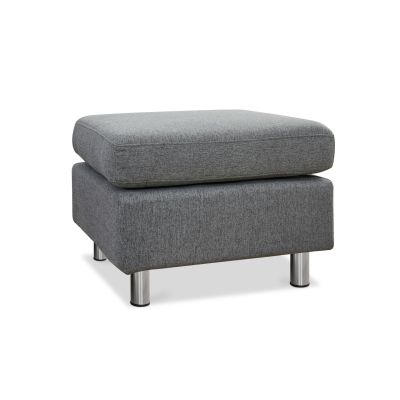 Seattle 3-Seater Fabric Sofa Couch with Chaise - Dark Grey