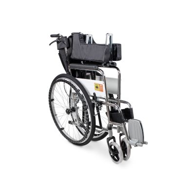 Self-Propelled Wheelchair with Toilet - Black