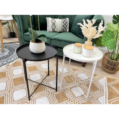 Ellison Round Side Table Coffee Table - Black