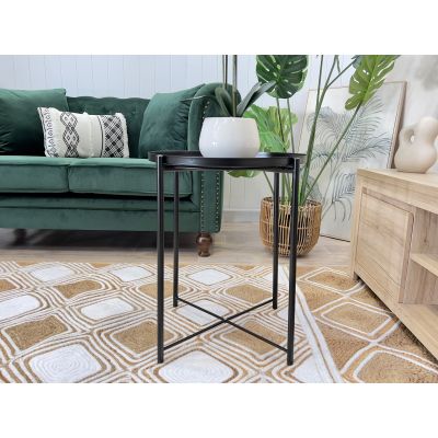 Ellison Round Side Table Coffee Table - Black